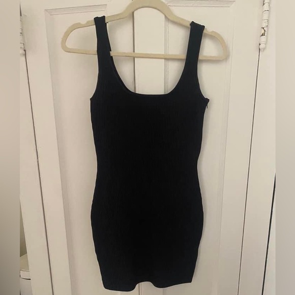 Princess Polly Black Ribbed Mini Dress - Picture 2 of 2